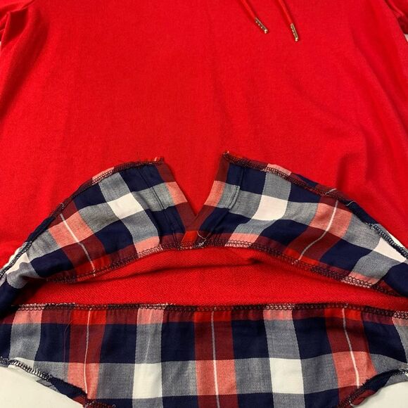 TOMMY HILFIGER 2-For-One Hooded Plaid Long Sleeves Top - Picture 7 of 9